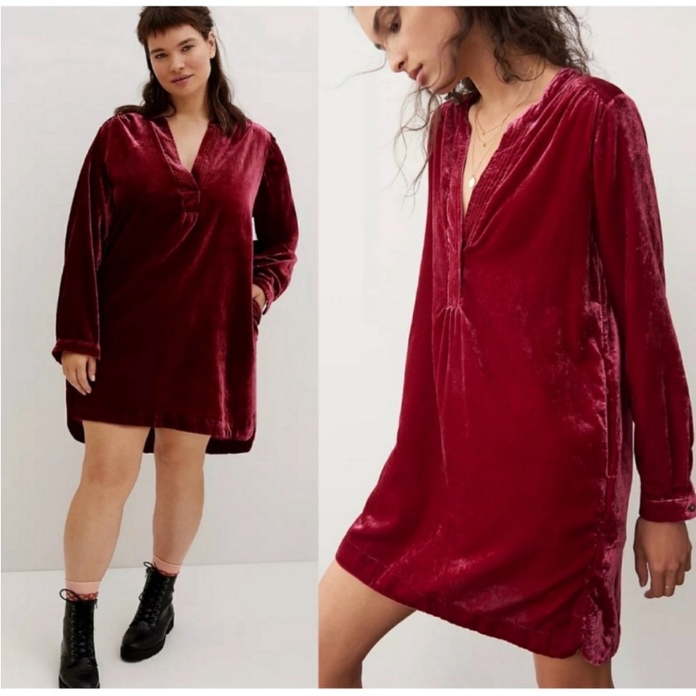 Anthropologie Melody Velvet Tunic Mini Dress NWT size 1X